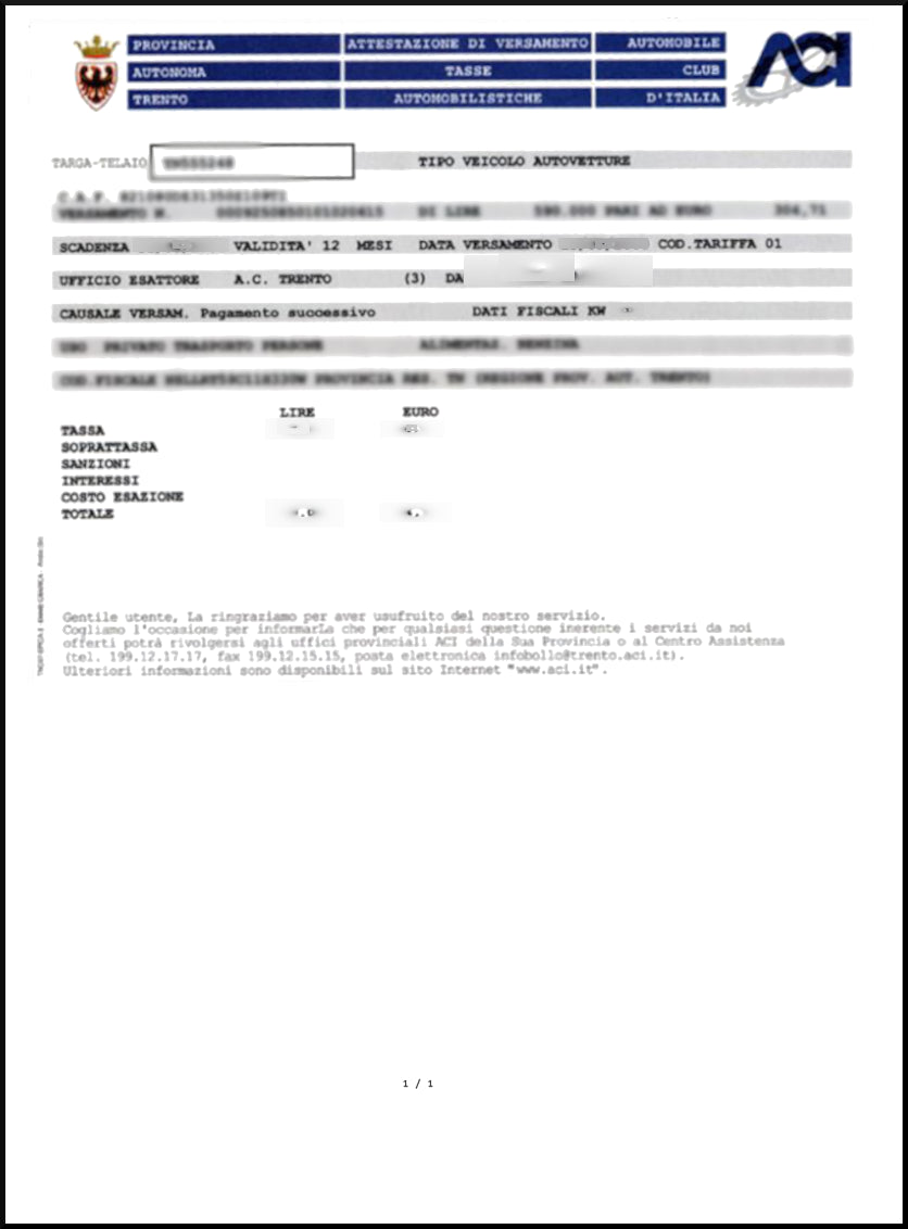 Calcola e Verifica il Bollo in un click